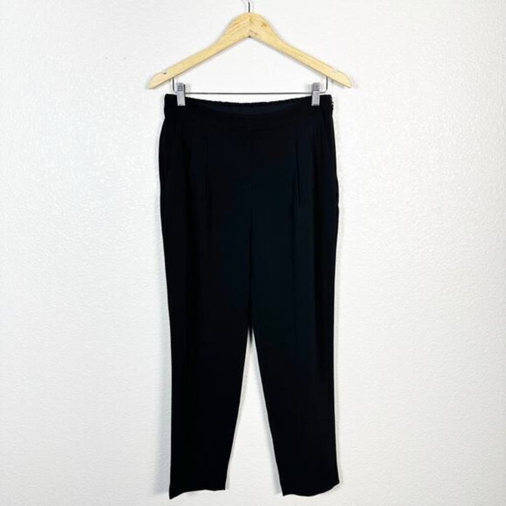 Ministry of Supply Women’s Pleated Swift Drape Pants in Black Size 6